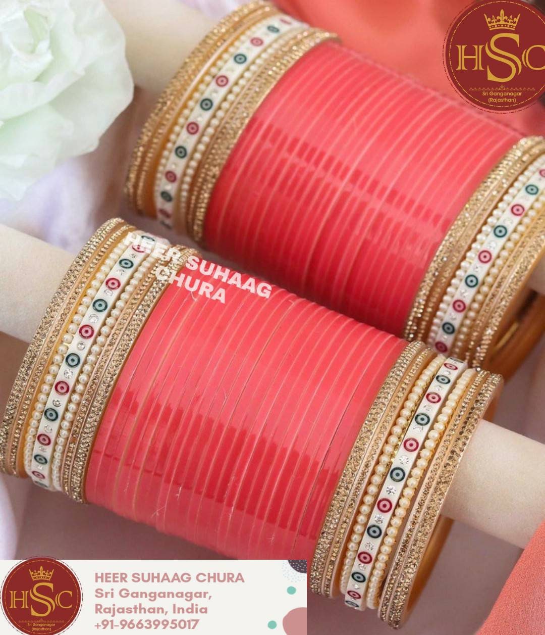 Peach colour shop chura