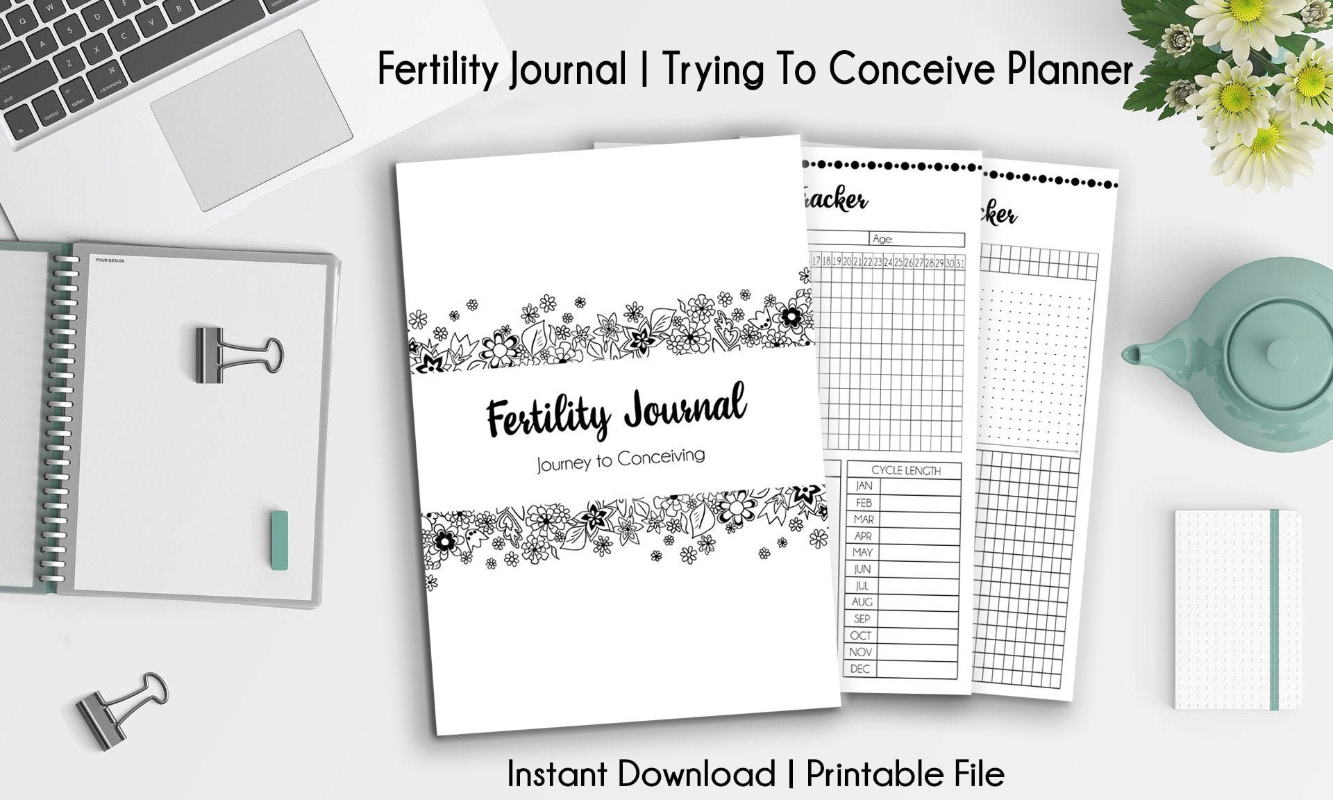 Fertility Journal Conception Diary Ovulation Tracker Trying To Etsy