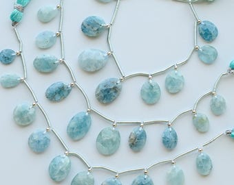 10 Pieces Aquamarine Uneven Hammered Cut Beads | Natural Gemstone Face Drill Strand | 17x14x4 to 10x9x2 MM | Aquamarine For Jewlery