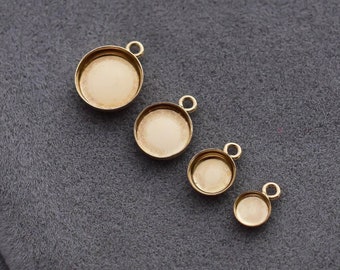 14k Gold Filled Bezel Cup Tropfen | Gold Filled Zubehör für die Schmuckherstellung | Schmuck Zubehör | Gold Filled Pokal Tropfen