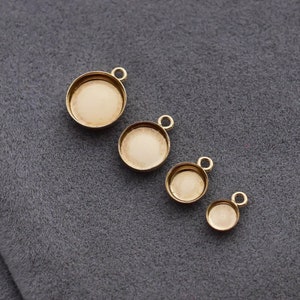 14k Gold Filled Bezel Cup Drop | Gold Filled Supplies for Jewelry Making | Jewellery Supplies | Gold Filled Cup Drop