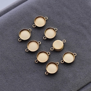 14k Gold Filled Bezel Cup Connector | Gold Filled Supplies for Jewelry Making | Jewellery Supplies | Gold Filled Cup Connector