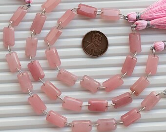 10 Pieces Guava Quartz Octagon Crown Cut Faceted Beads Natural Gemstone | 14x8x4 to 13.5x8x4 MM | Quartz for Jewelry Making