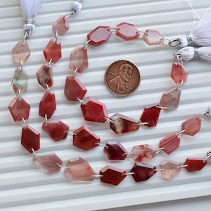 10 Pieces Andesine Geometrical Crown Cut Faceted Beads Natural Gemstone | 16x13x2 to 11x8x2 MM | Andesine for Jewelry Making