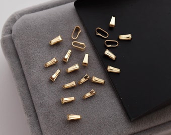 10 Gold Plated Spring Connectors Jewelry Making 17-GO-7