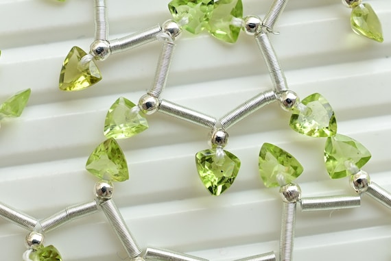 45 perline peridoto sfuse da 8 mm, per la creazione di gioielli