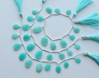 10 Pieces Smithsonite Smooth Uneven Beads Natural Gemstone Face Drill Strand For Jewelry Making | 20x13x4 MM to 12x9x3 MM