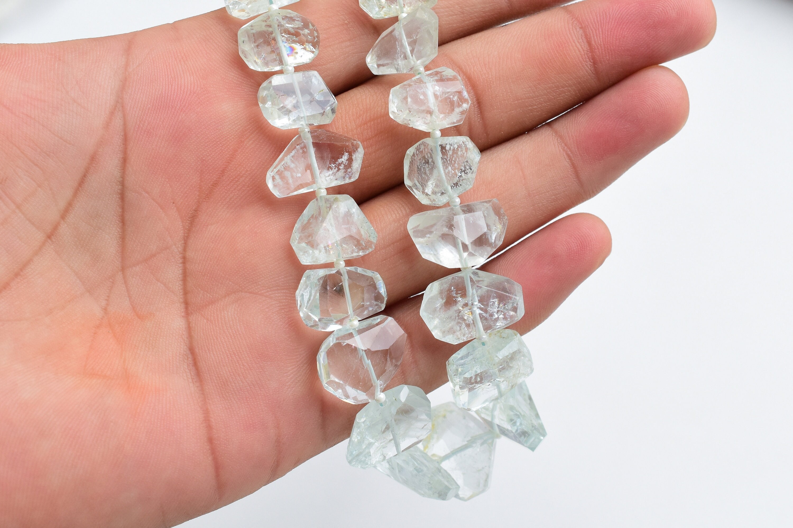 Eklavya Jewels Natural Shattuckite Gemstone Beads Strand - 3x3mm Box Shape, Faceted, AAA Quality (13") - View #3