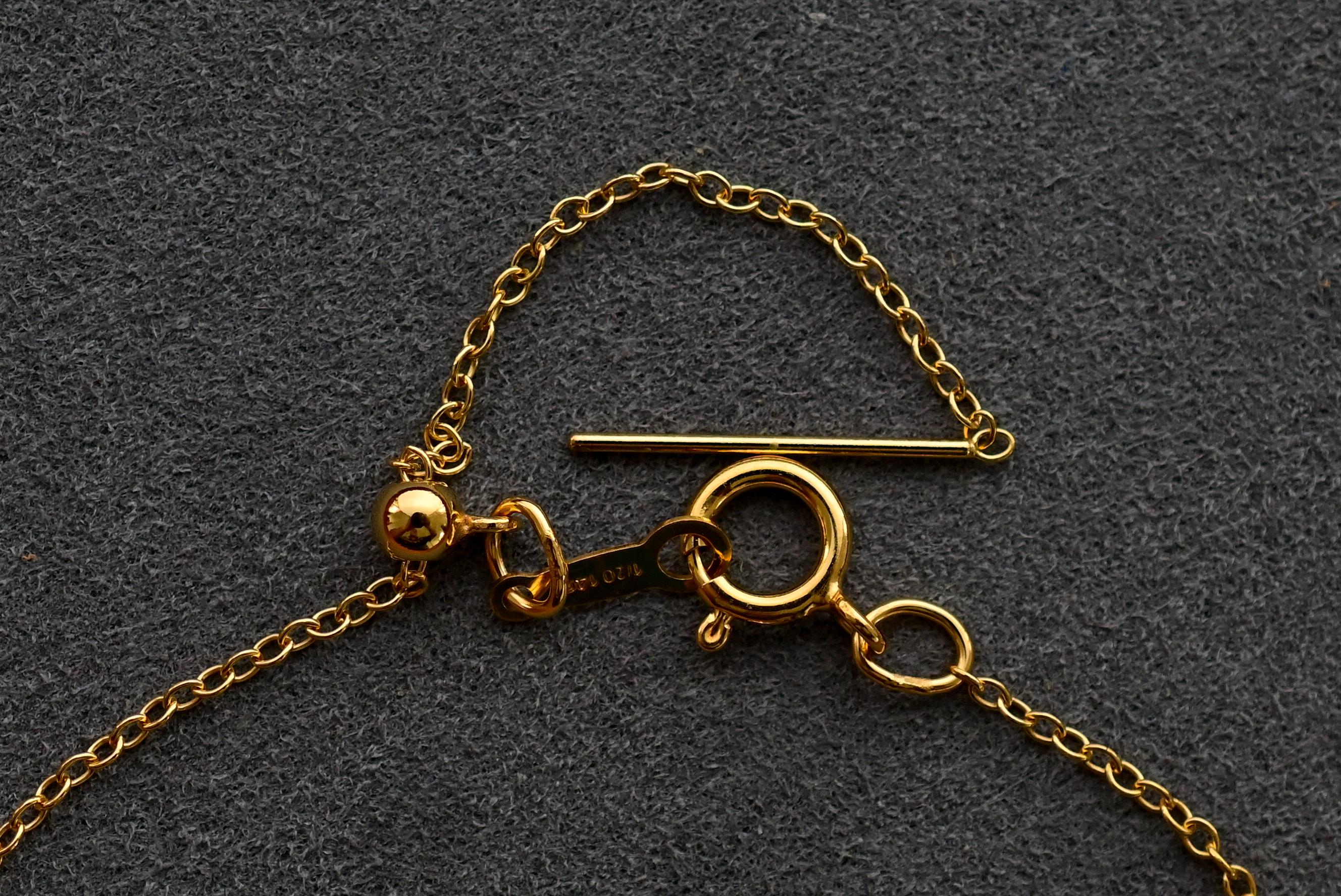 14K ゴールドフィルド 8 インチ アドアビーズ ケーブルチェーン