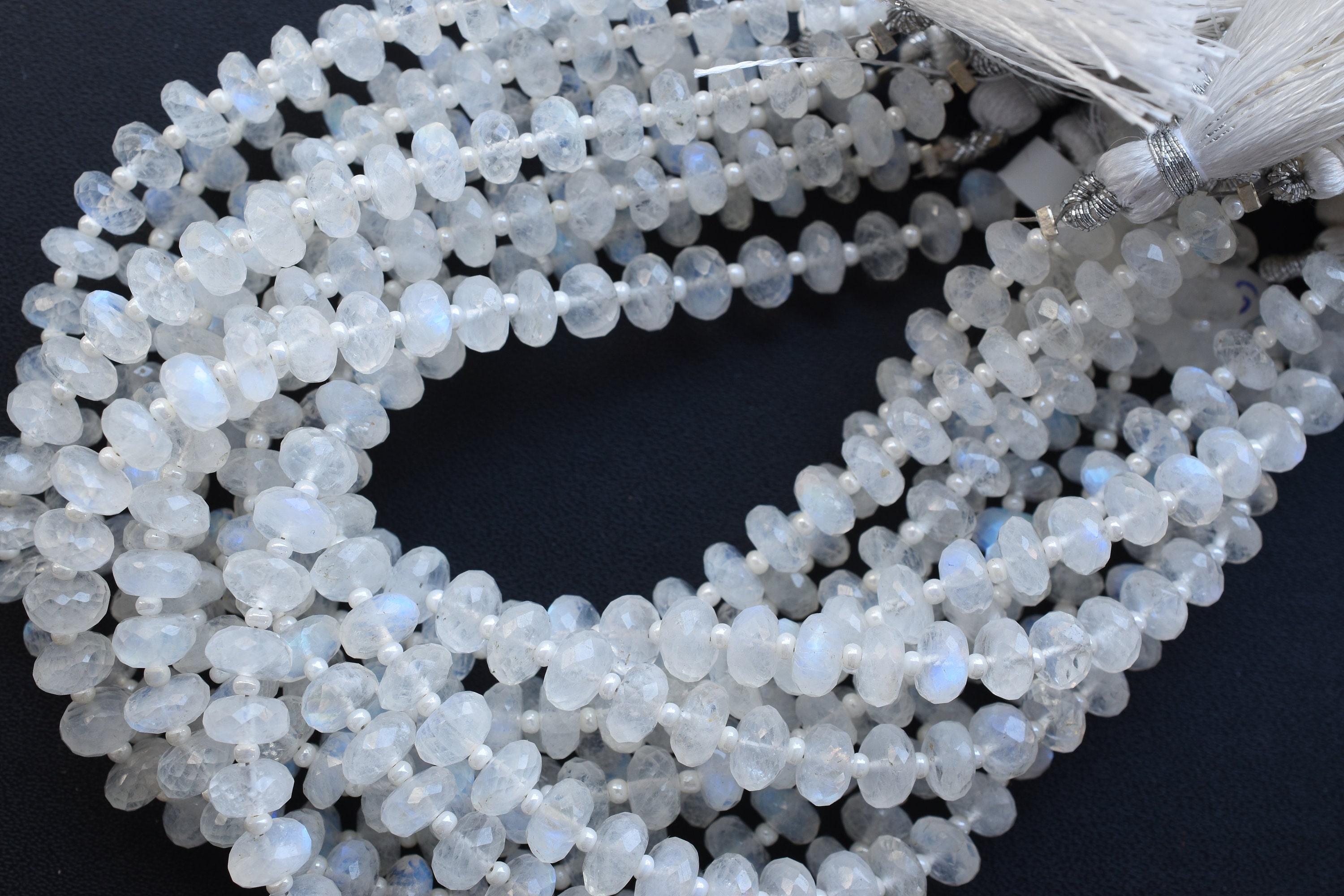 Perline Di Pietra Di Luna Arcobaleno Traslucida Da 6 Mm