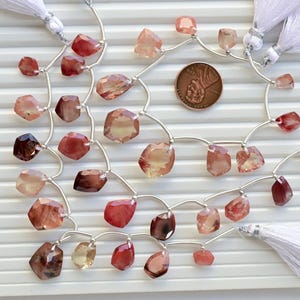 10 Pieces Andesine Fancy Cut Stone Faceted Beads Natural Gemstone | Andesine for Jewelry Making | 15x13x7 to 8x8x3 MM