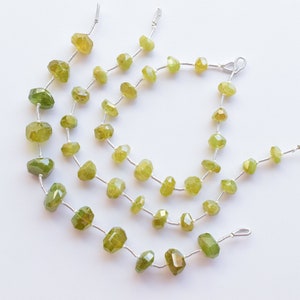 Natural Sphene Faceted Tumble Cube Beads Natural Gemstone Center Drill Beads Line Strand | Sphene Strand | Rare Gemstone Beads