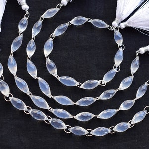 10 Pieces Moon Quartz Olive Checker Cut Beads Natural Gemstone | 18x7x7 to 14x6x6 MM | Quartz for Jewelry Making