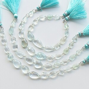 12 Pieces Aquamarine Mix Cabochon Checker Cut Faceted Natural Gemstone Beads | 19x10x5 to 9x6x3 MM | Aquamarine for Jewelry Making