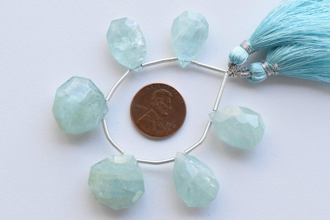 Aquamarin Facettierte Rondellen – 6 Mm, 40 Cm Strang, DIY Schmuckperlen