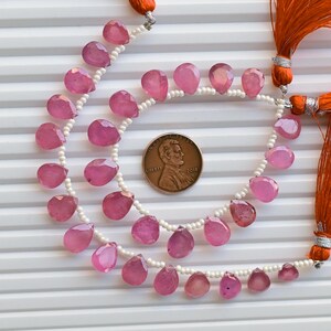 15 Pieces Ruby Glass Filled Pear Cut Stone Faceted Beads Natural Gemstone | Ruby for Jewelry Making | 11x8x5 to 8.5x6x4 MM