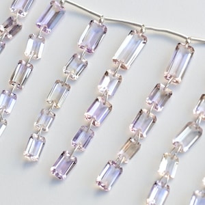 50 Pieces Ametrine Octagon Step Cut Faceted Natural Gemstone Beads | 16x7.5x4.5 to 8x6x4 MM | Ametrine for Jewelry Making