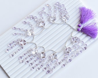 130 Pieces Pink Amethyst Faceted Mix Cut Stone Beads Natural Gemstone Face Drill Beads Strand For Jewelry Making | 14x14x7 to 6x4x2 MM