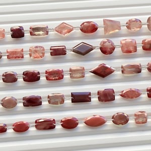 14 Pieces Andesine Mix Cut Stone Faceted Beads Natural Gemstone | Andesine for Jewelry Making | 19x7x3 to 7.5x7.5x4 MM