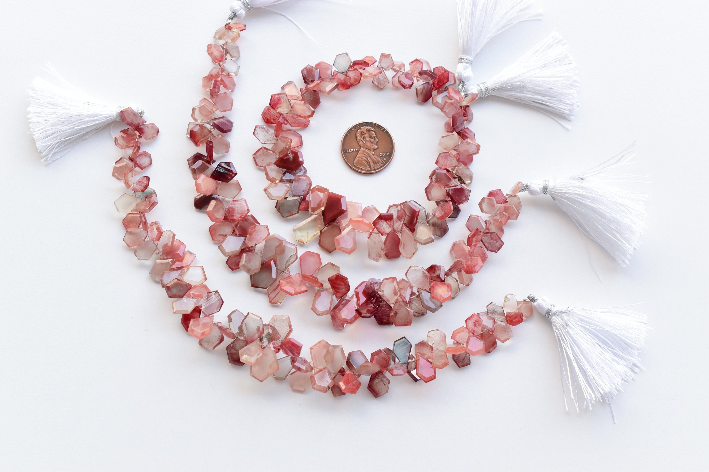 7.5 Inches Andesine Geometrical Crown Cut Faceted Beads Natural Gemstone | 14x9x2.5 to 7x6x2 MM | Andesine for Jewelry Making