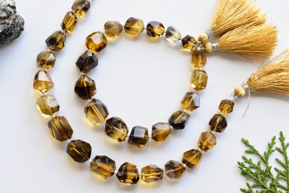 Natural Citrine Beads for Making Handmade Jewelry, Bracelet Making Beads,  Faceted Beads Jewelry, Droplets Beads Strands, Drilled Beads 