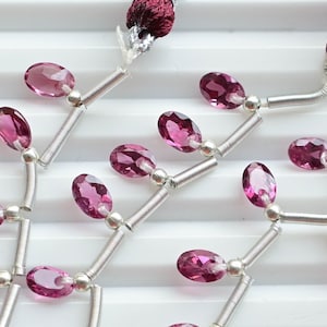 20 Pieces Rhodolite Garnet Oval Cut Stone Natural Gemstone Beads | 6x4x2 MM | Garnet for Jewelry Making | Gemstone Supplies