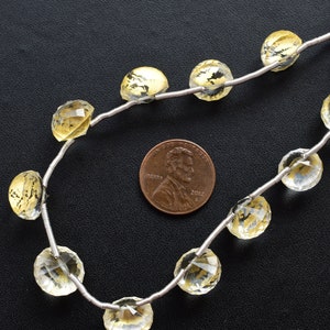 11 Pieces Crystal 18K Gold Foil Mushroom Drops Faceted Natural Gemstone Beads | 9x12 to 9x11 mm | Doublet Gemstone Beads | DIY Jewelry
