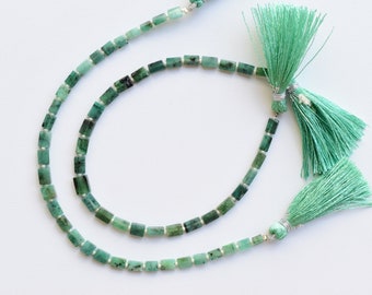 8 Inches Emerald Smooth Baguette Shape Beads Natural Gemstone Center Drill Beads Line Strand | Emerald Beads