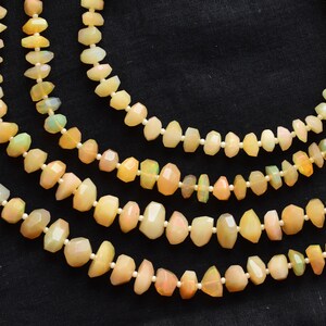 8 Inches Ethiopian Opal Faceted Tumble Cubes Beads Natural Gemstone Center Drill Beads Line Strand | Opal For Jewelry Making
