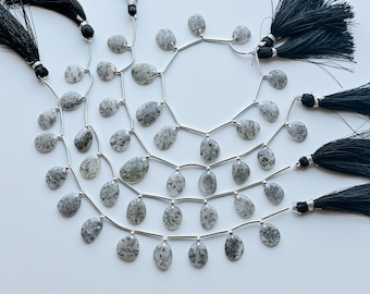 10 Pieces Graphite Quartz  Smooth Uneven Beads Natural Gemstone Face Drill Strand For Jewelry Making | 17x12x3 to 10x10x3 MM