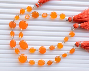14個入り 天然カーネリアン ファセットミックスカットストーンビーズ
