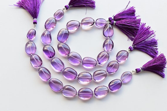 8 Inches Amethyst Intense Smooth Uneven Tumble Beads Natural Gemstone | 20x15x10 to 15x12x8 MM | Amethyst for Jewelry Making
