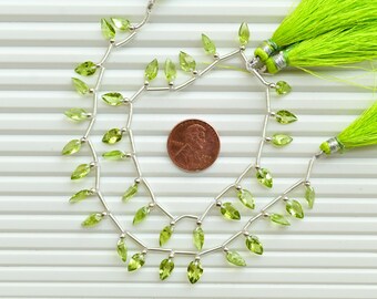 Lot De 90 Perles En Péridot Naturel - Donuts Facettés Verts - 34,22 Carats Total - Pour Création Bijoux