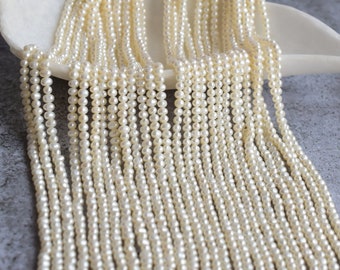 16 Inches Natural Freshwater White Potato Oval Pearl for Jewelry Making | Pearl Supplies for Fine Jewelry | Oval Pearl for Jewelry Making