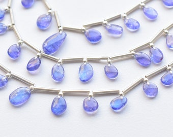 20 Pieces Tanzanite Uneven Smooth Beads Natural Gemstone | 13x7.5x4 to 5x4x2 MM | Tanzanite for Jewelry Making