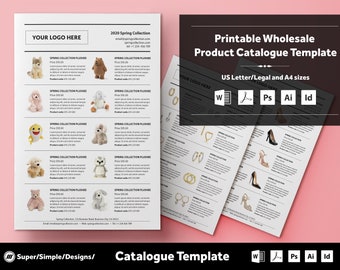 wholesale price list etsy sales catalog template