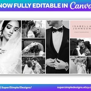 Canva Fully Editable Facebook Cover Photo Photoshop Template. For Photography Business and Photographers. Editable Adobe Photoshop, and Canva Template. Quick Edit and Upload for new seasonal bookings. Stylish Bold Design. supersimpledesigns.etsy.com