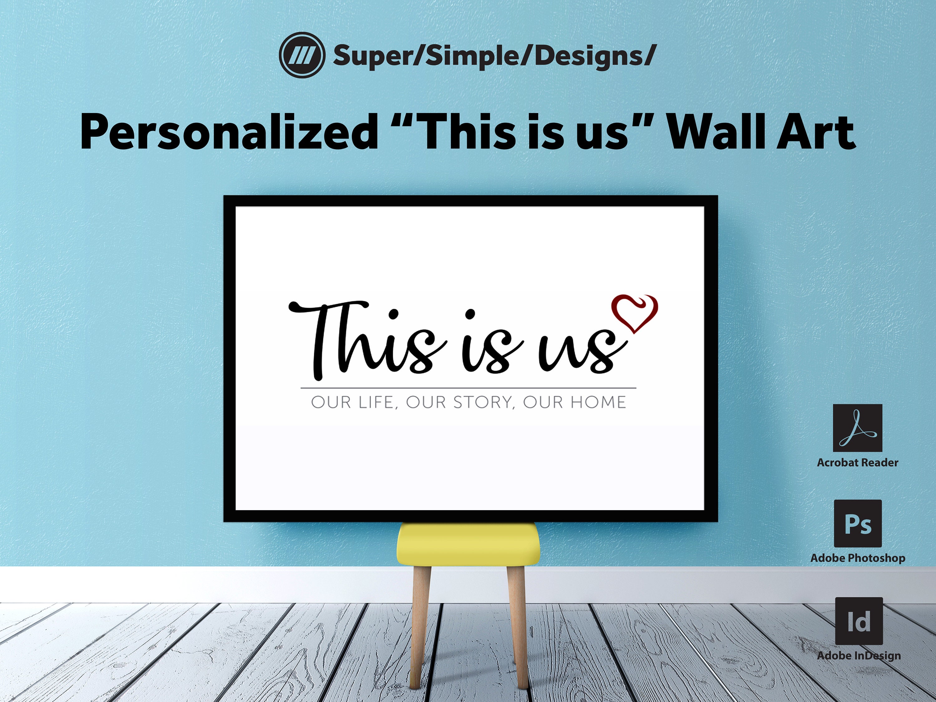 This is us Wall Art Picture Sign with two design styles and a Etsy