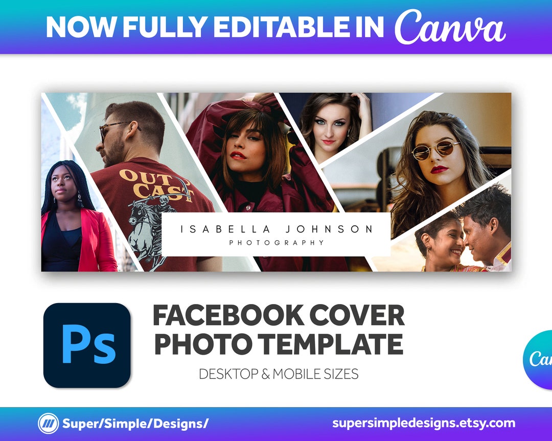 Canva Facebook Cover Photo Template For Photographers Desktop Mobile Canva facebook cover photo template for photographers desktop mobile