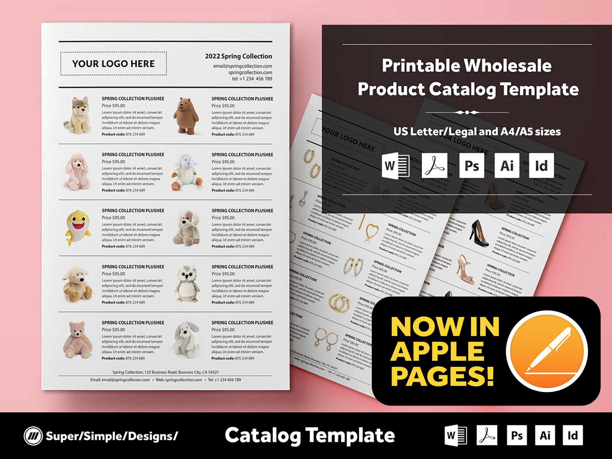 Printable Wholesale Catalog Template Kit Using Free Acrobat - Etsy UK