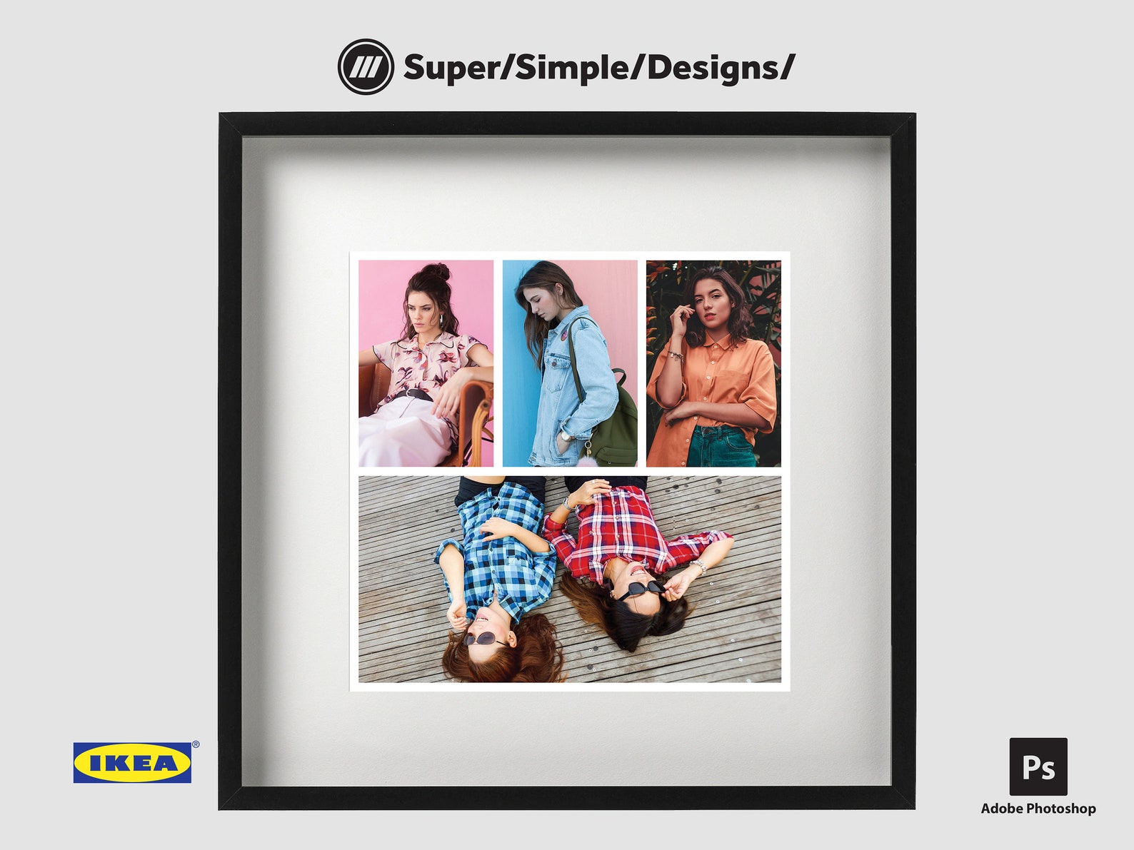 IKEA Photo Grid Wall Collage Templates 30x30cm Size Etsy UK