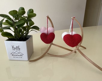 PDF coeur au crochet modèle téléchargeable fait main décoration coeur décoration table de chevet coeur décoration suspendue coeur au crochet amigurumi