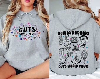 Olivia Guts World Tour Hoodie, Rodrigo Tour Shirt, Rodrigo World Tour Concert Shirt, Olivia Fan Gift, Guts Olivia 2024 World Tour