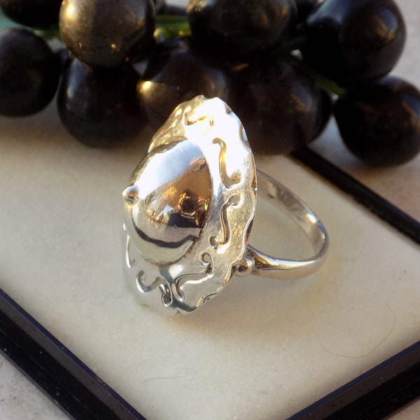 VINTAGE 925 SILVER FANTASY Ring .17mm.925 Sterling Silver Fantasy Ring.Fantasi Ring.Fantasy Silberring.Silver Gift Jewelry.Bague and Argent!