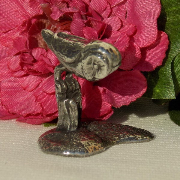 UIL.OWL.VINTAGE Pewter Owl Figurine.Gelria Quality Product.Uil Tin.Strigiformes.Vogel.Bird.Eulen.Ugler.Fugler.Wild Bird.Vintage Uil.New!