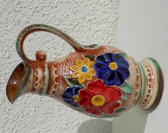 BAY EXTRA CERAMICS.W.-Germany 9930.Vintage W.Germany Ceramic Jug 99 30.W.-Germany Henkel Vase.Retro Bay Jug.Sammelkrug.Ceramic German Vase.