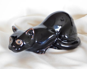 VINTAGE CERAMIC CAT Figurine.Decorative Cat.Cat Lovers Gift Present.Ceramic Cat Image.Chat En Céramique.Keramikkatze.Keramisk Kat.Gato!