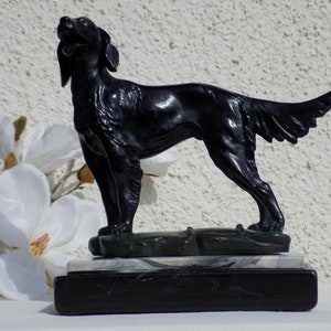 VINTAGE RETRIEVER HUNTING Dog On Pedestal.Irish Setter Figurine.Collectible Dog Art.Hunting Dog On Pedestal.Dog Lovers Gift Present.Setterfigur!