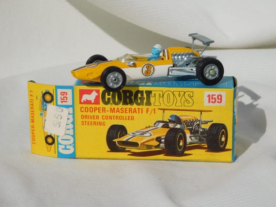 A boxed Corgi Toys No.159 Cooper-Maserati F1, Nr M, box Nr M with