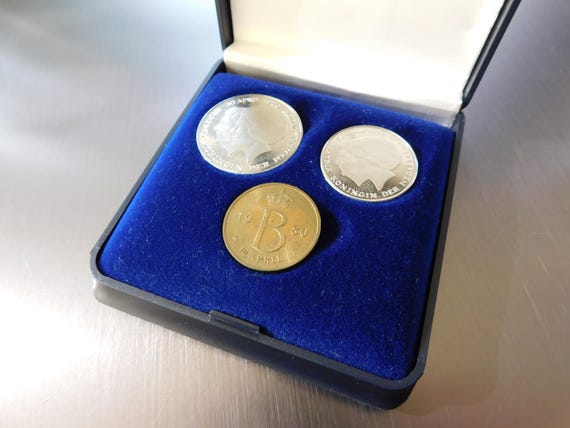 NETHERLANDS 1980 INAUGURAL SET. Official Coin Set 1980. Rijks Munt